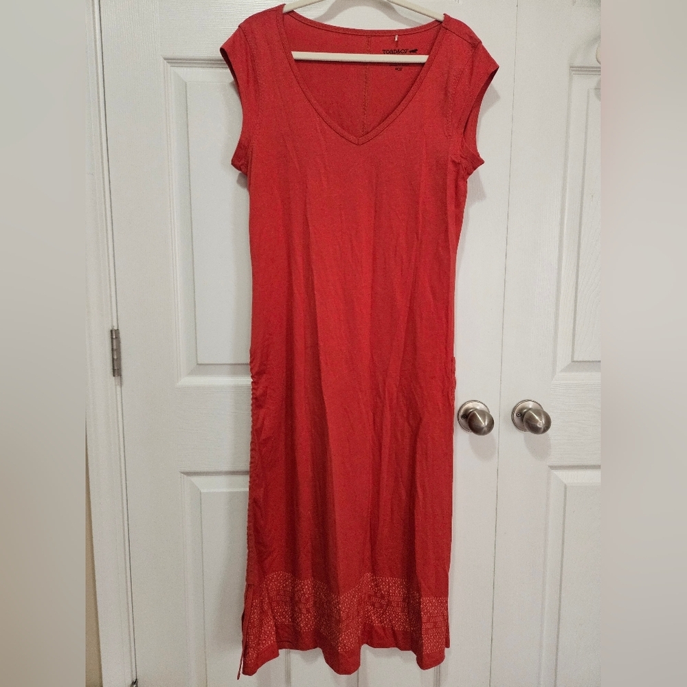 Toad & Co Midi Dress Large - Picture 2 of 7
